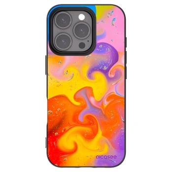 Picasee crna silikonska maskica za Apple iPhone 16 Pro - Bubbles