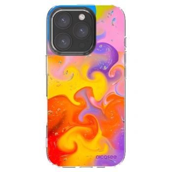 Picasee silikonska prozirna maskica za Apple iPhone 16 Pro - Bubbles