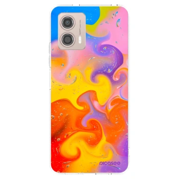Picasee silikonska prozirna maskica za Motorola Moto G53 5G - Bubbles