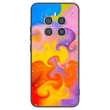 Picasee crna silikonska maskica za Realme 12 Pro 5G - Bubbles
