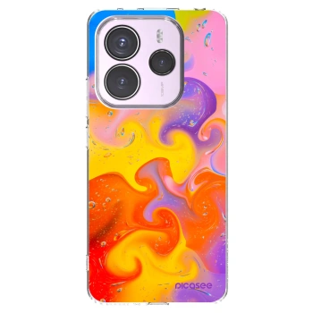 Picasee silikonska prozirna maskica za Xiaomi Redmi Note 14 5G - Bubbles
