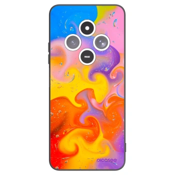 Picasee crna silikonska maskica za Xiaomi Redmi 14C - Bubbles