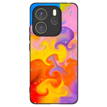 Picasee crna silikonska maskica za Xiaomi Redmi Note 14 4G - Bubbles