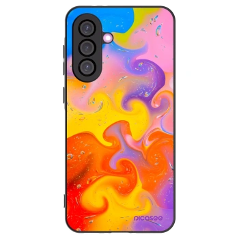 Picasee crna silikonska maskica za Samsung Galaxy A36 5G - Bubbles
