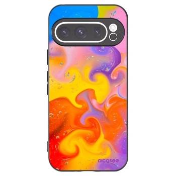 Picasee crna silikonska maskica za Google Pixel 9 Pro - Bubbles