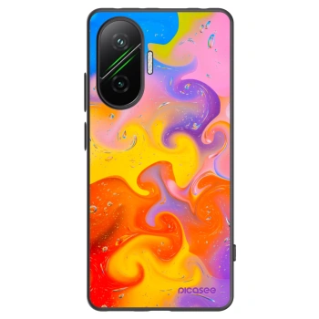 Picasee crna silikonska maskica za Xiaomi Poco F7 Pro 5G - Bubbles