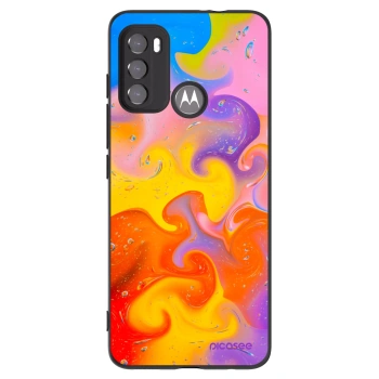 Picasee crna silikonska maskica za Motorola Edge 60 5G - Bubbles