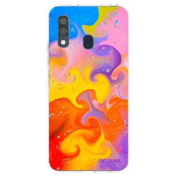 Picasee silikonska prozirna maskica za Samsung Galaxy A40 A405F - Bubbles