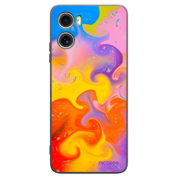 Picasee crna silikonska maskica za Motorola Moto G06 - Bubbles