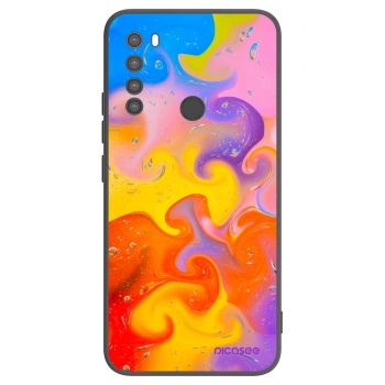Picasee crna silikonska maskica za Xiaomi Redmi Note 8 - Bubbles