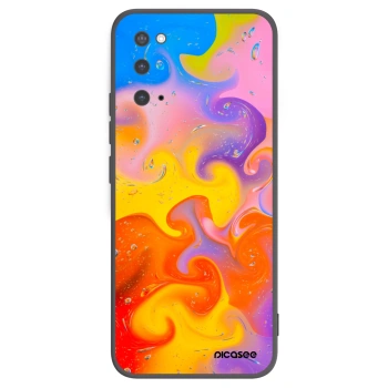 Picasee crna silikonska maskica za Samsung Galaxy S20 G980F - Bubbles