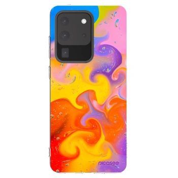 Picasee silikonska prozirna maskica za Samsung Galaxy S20 Ultra 5G G988F - Bubbles