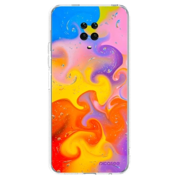 Picasee silikonska prozirna maskica za Xiaomi Redmi Note 9 Pro - Bubbles