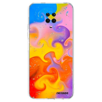 Picasee silikonska prozirna maskica za Xiaomi Redmi Note 9S - Bubbles