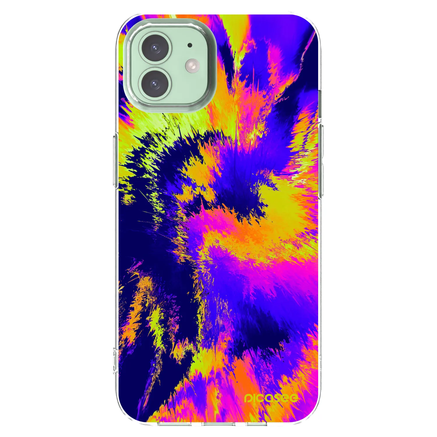 Picasee silikonska prozirna maskica za Apple iPhone 12 - Burn