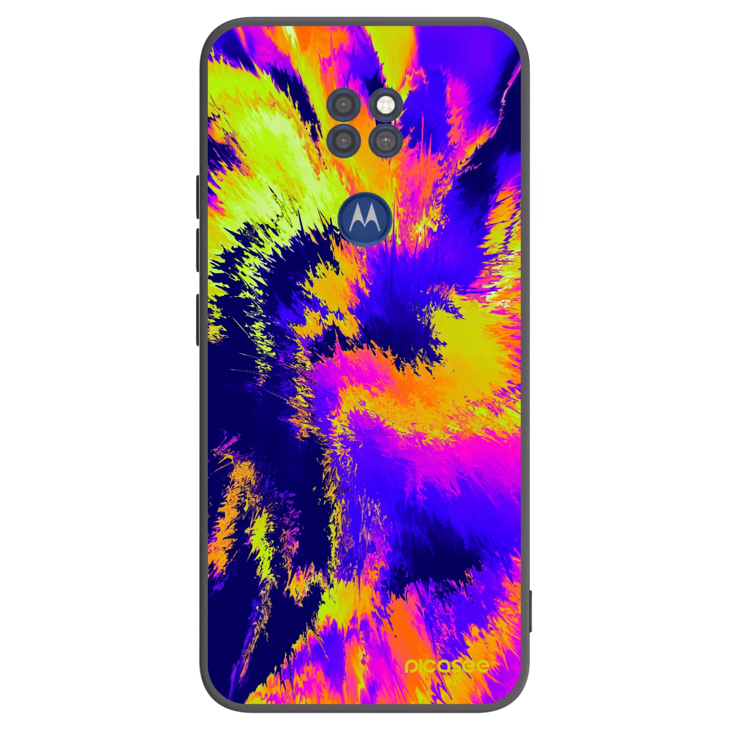 Picasee crna silikonska maskica za Motorola Moto G9 Play - Burn