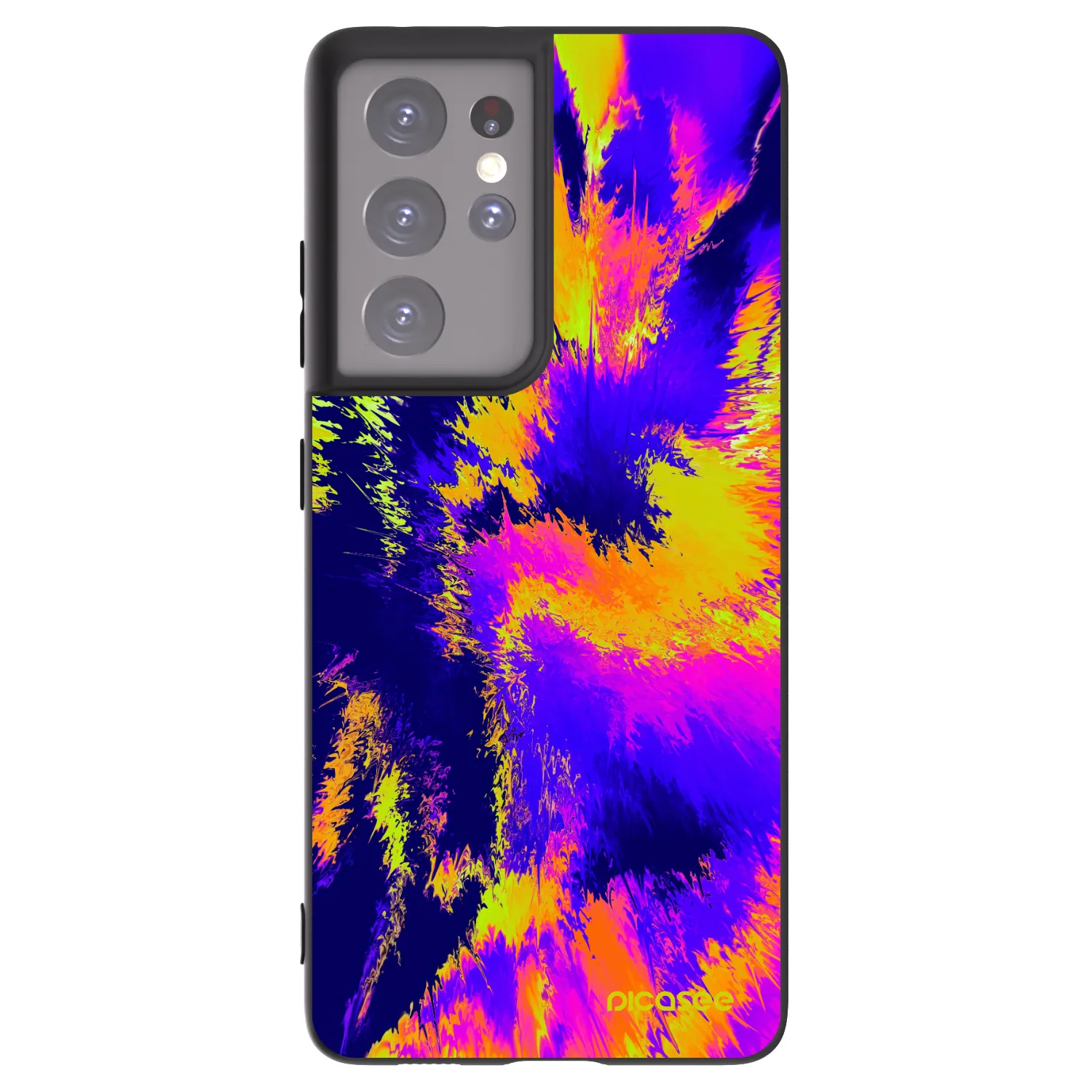 Picasee crna silikonska maskica za Samsung Galaxy S21 Ultra 5G G998B - Burn