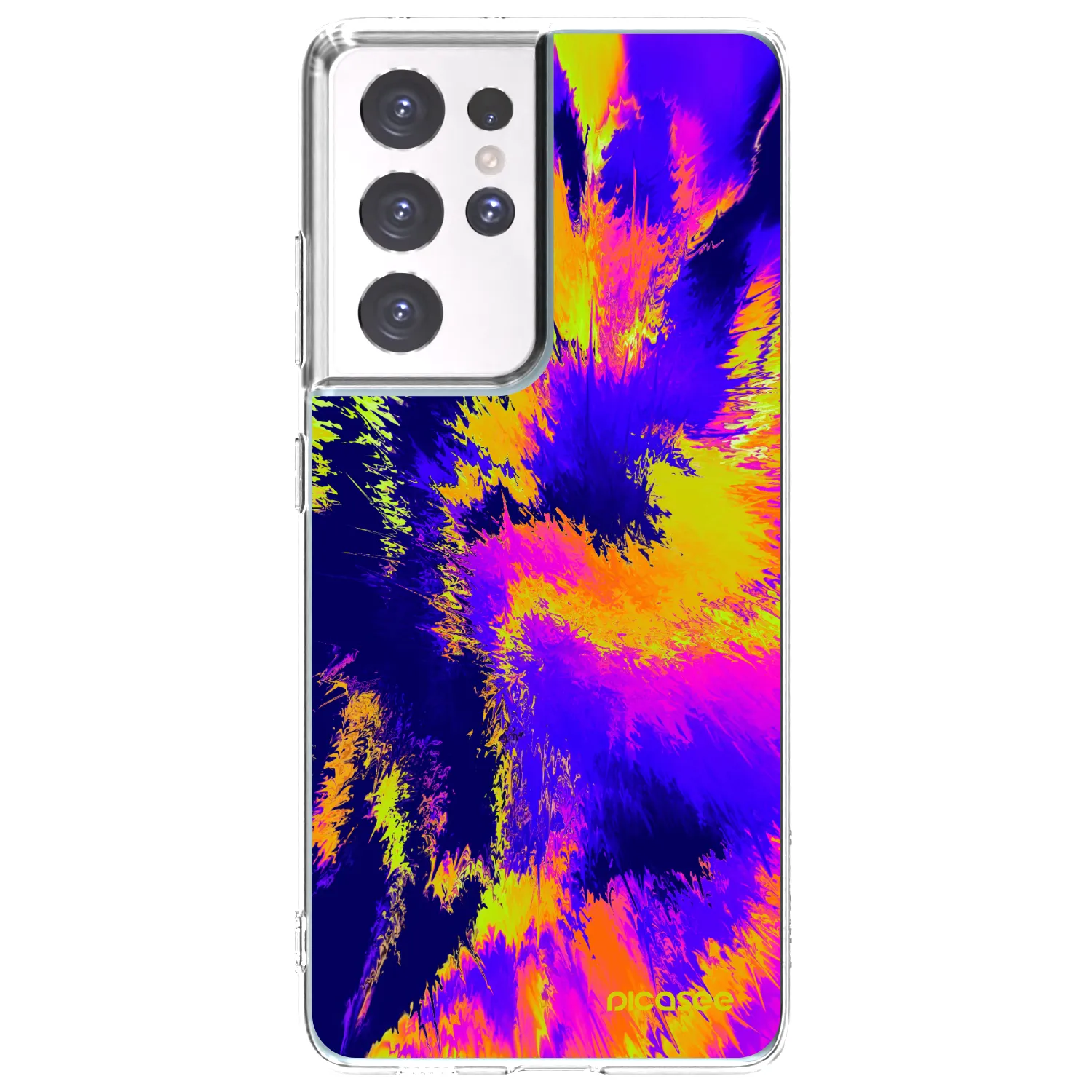 Picasee silikonska prozirna maskica za Samsung Galaxy S21 Ultra 5G G998B - Burn