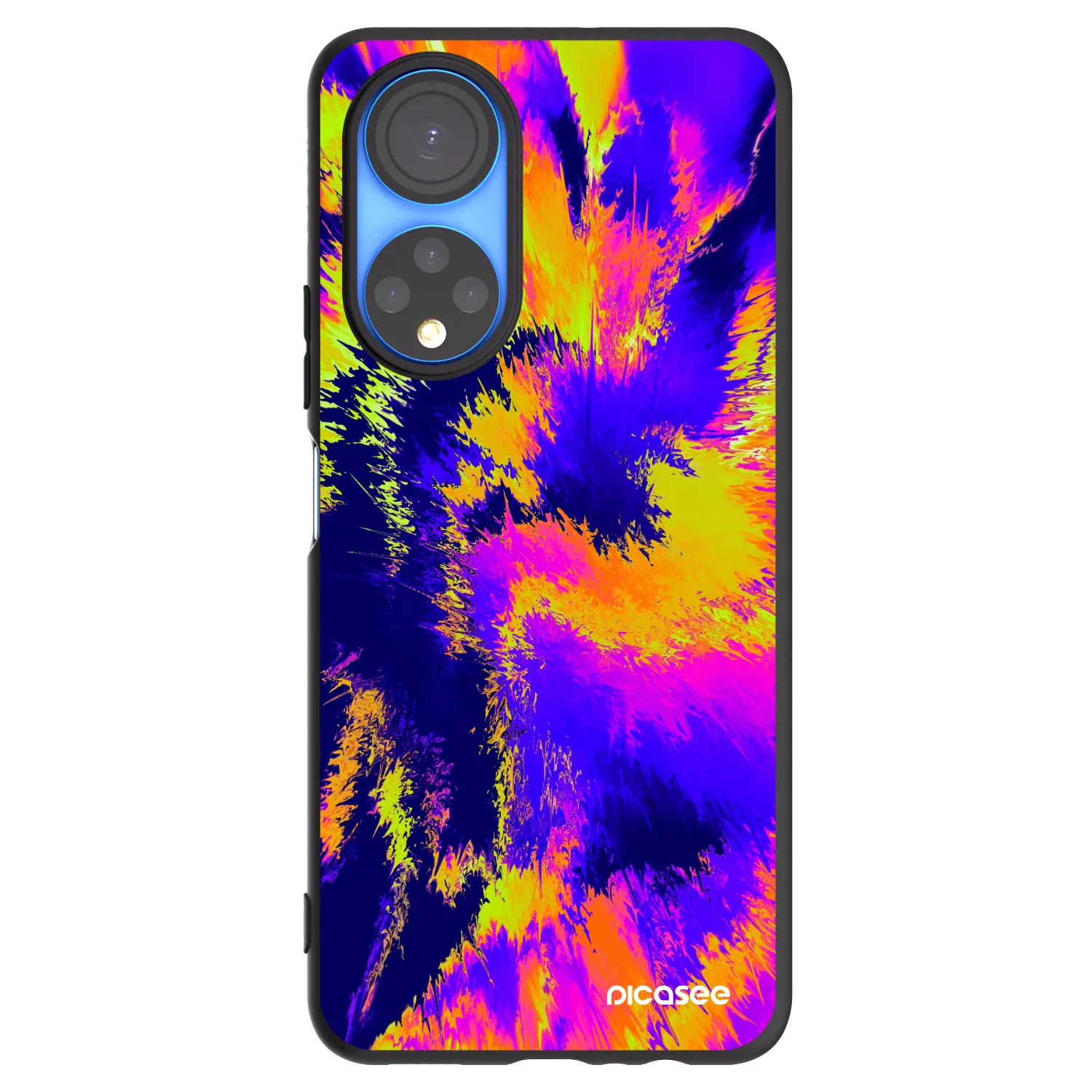 Picasee crna silikonska maskica za Honor X7 - Burn