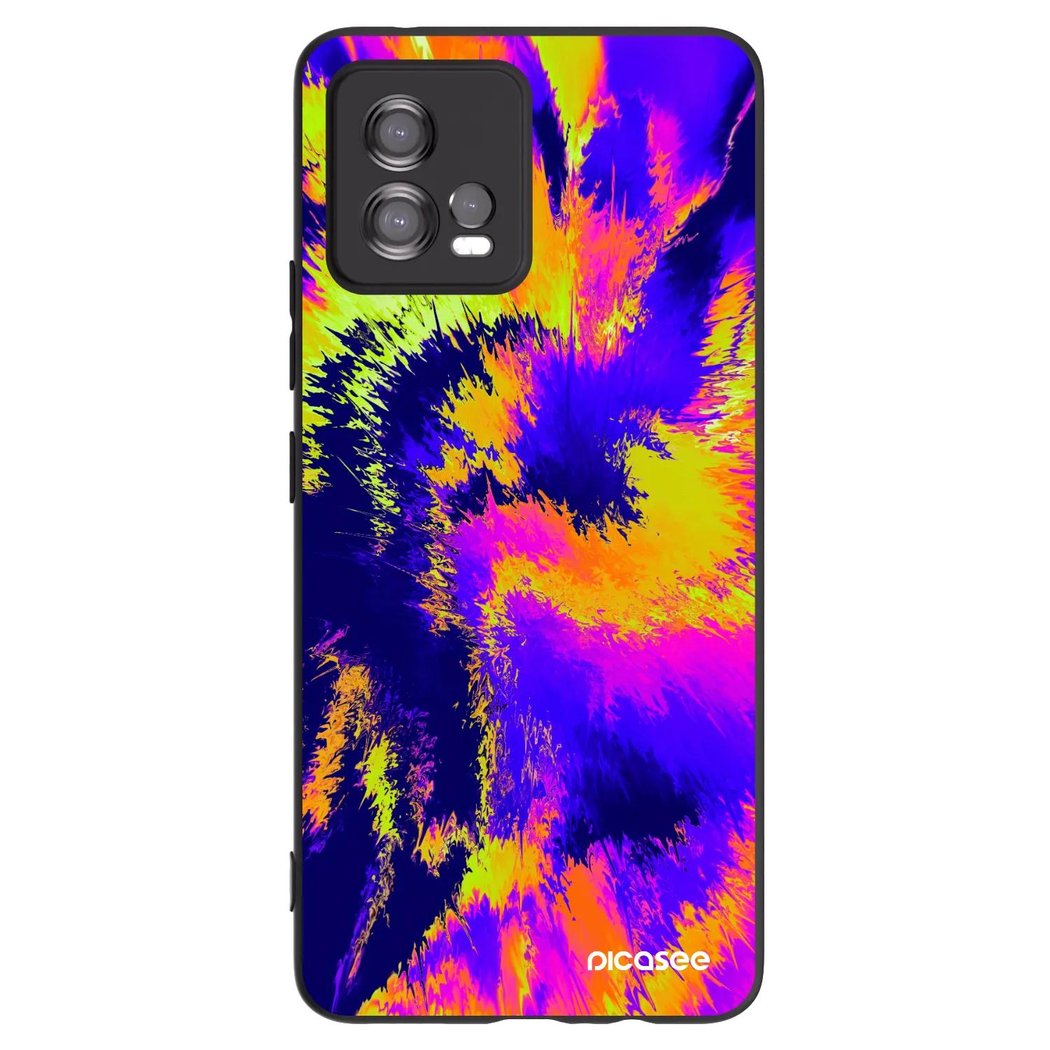 Picasee crna silikonska maskica za Motorola Moto G72 - Burn