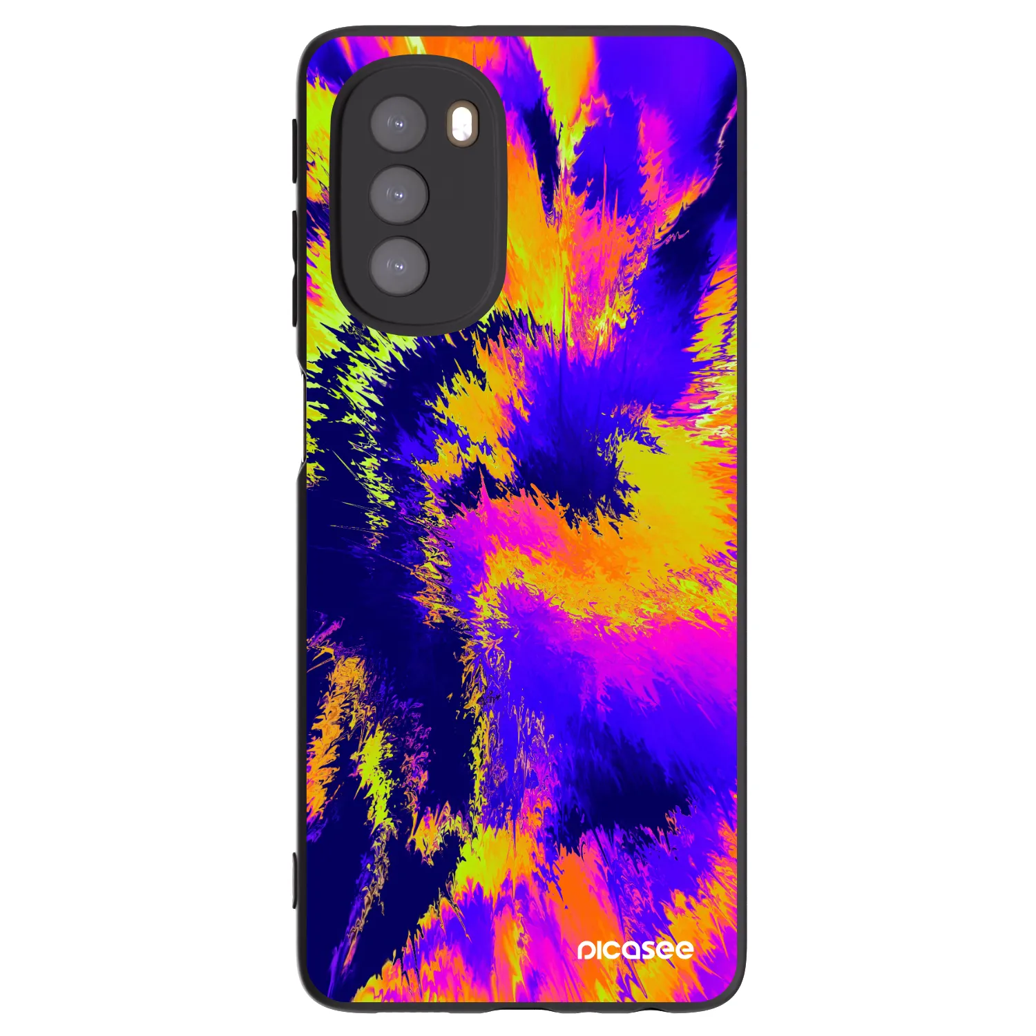 Picasee crna silikonska maskica za Motorola Moto G51 - Burn