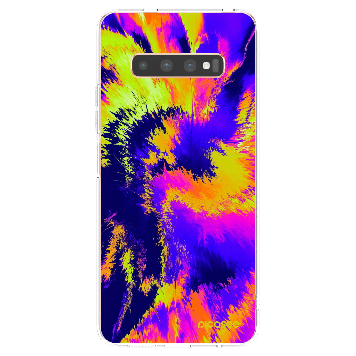 Picasee silikonska prozirna maskica za Samsung Galaxy S10 Plus G975 - Burn
