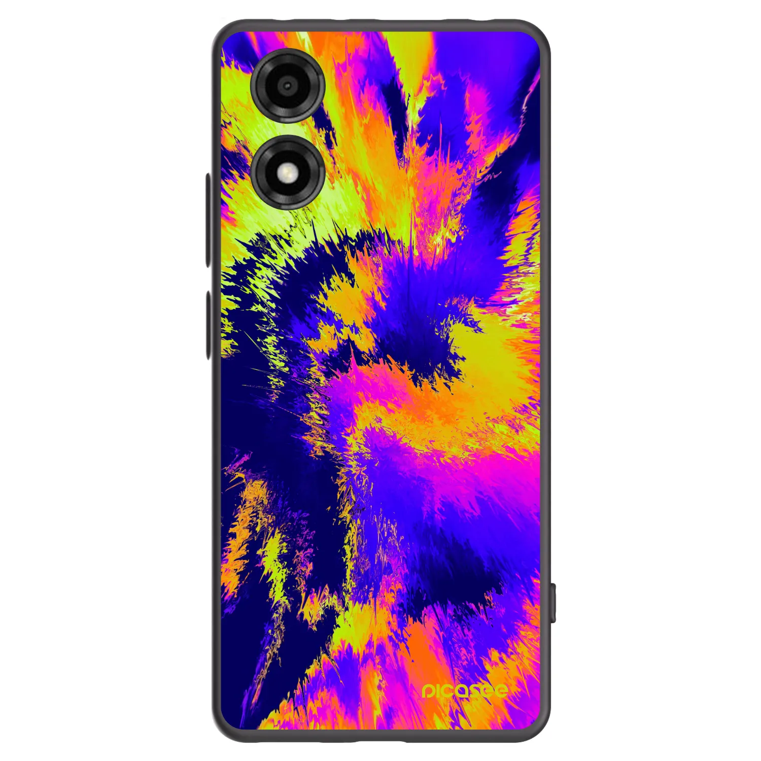 Picasee crna silikonska maskica za Motorola Moto E14 - Burn