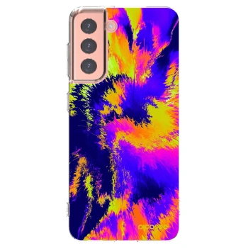 Picasee silikonska prozirna maskica za Samsung Galaxy S21 5G G991B - Burn