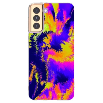 Picasee silikonska prozirna maskica za Samsung Galaxy S21+ 5G G996F - Burn