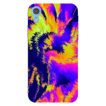 Picasee silikonska prozirna maskica za Apple iPhone XR - Burn