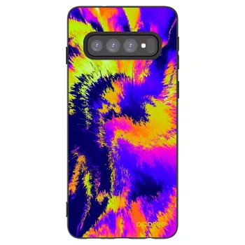 Picasee crna silikonska maskica za Samsung Galaxy S10 G973 - Burn