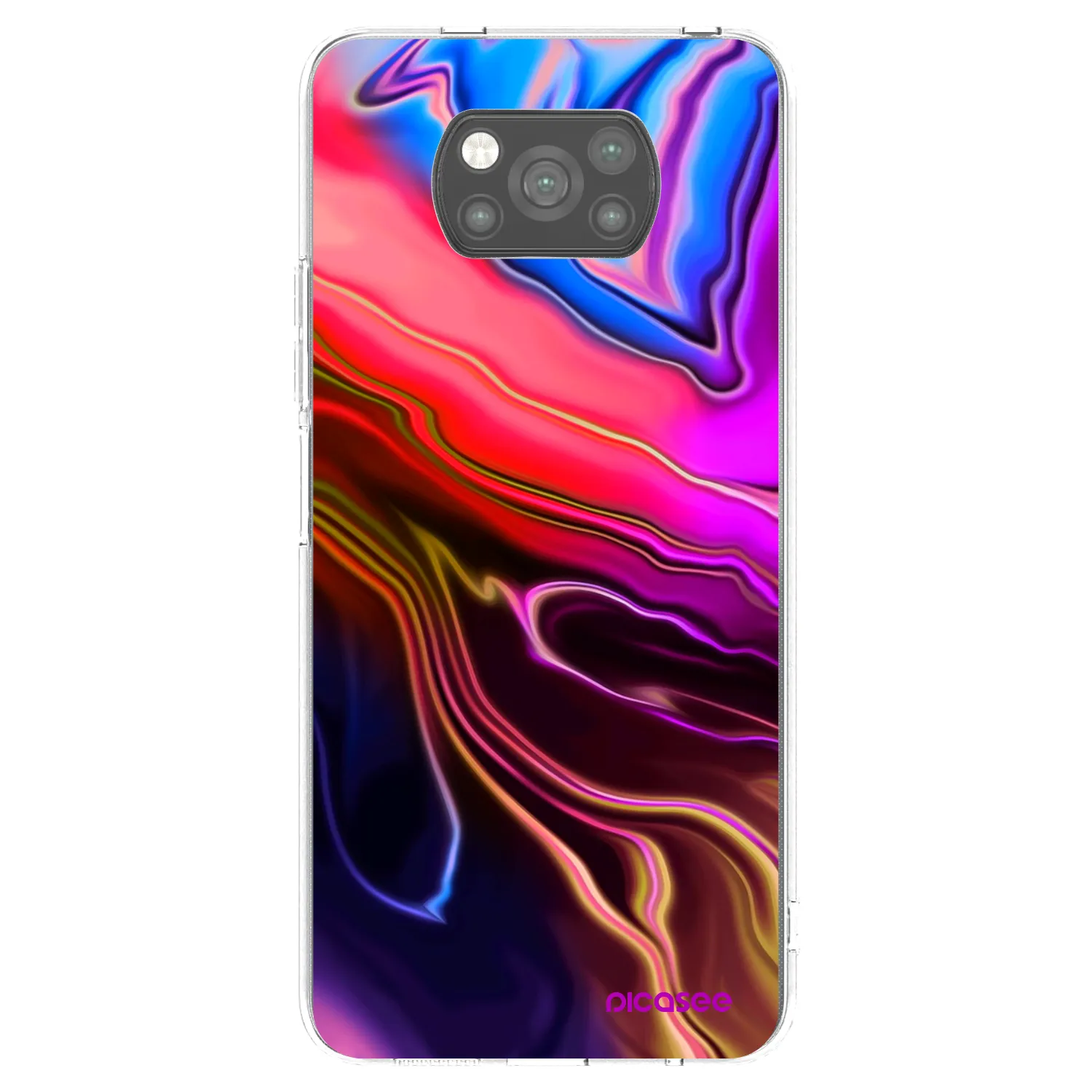 Picasee crna silikonska maskica za Xiaomi Poco X3 - Electric