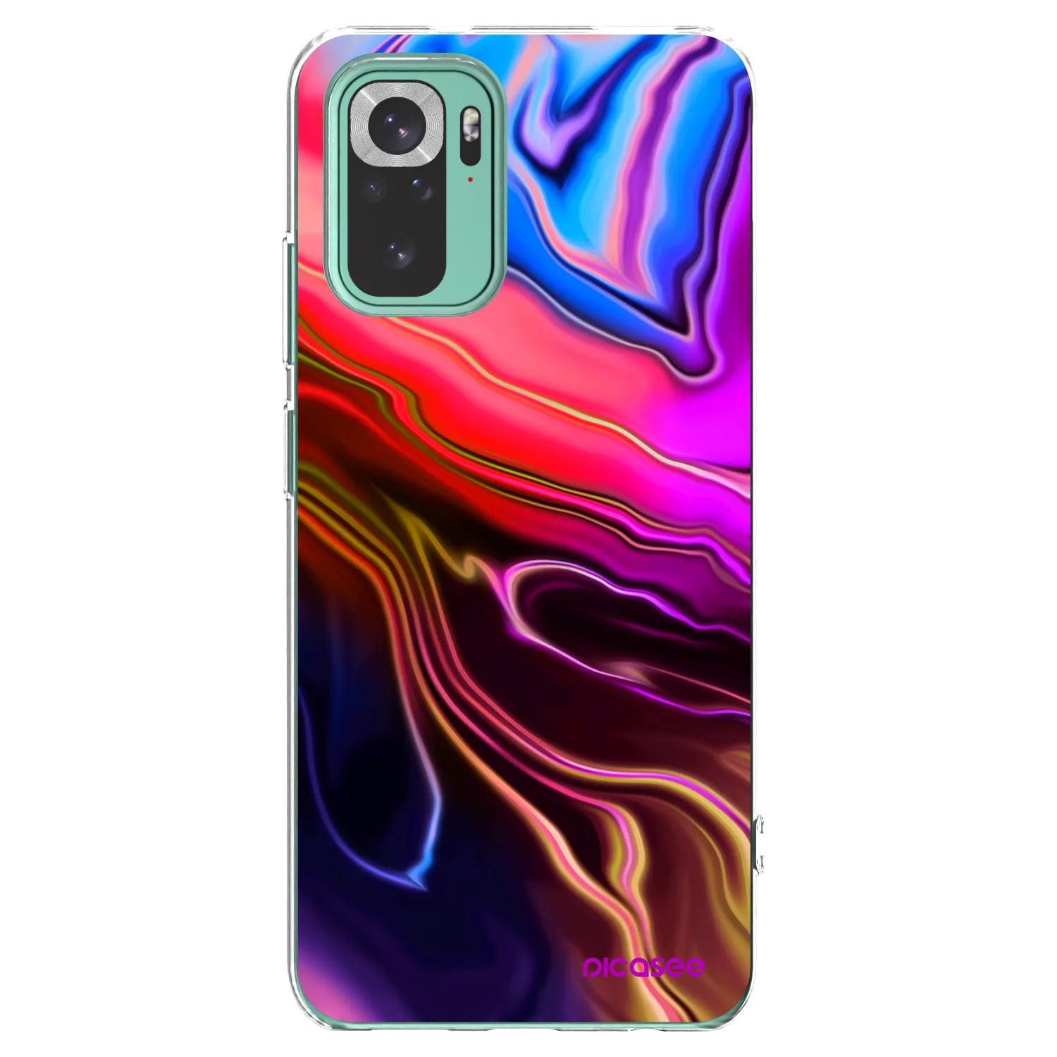 Picasee silikonska prozirna maskica za Xiaomi Redmi Note 10 Pro - Electric