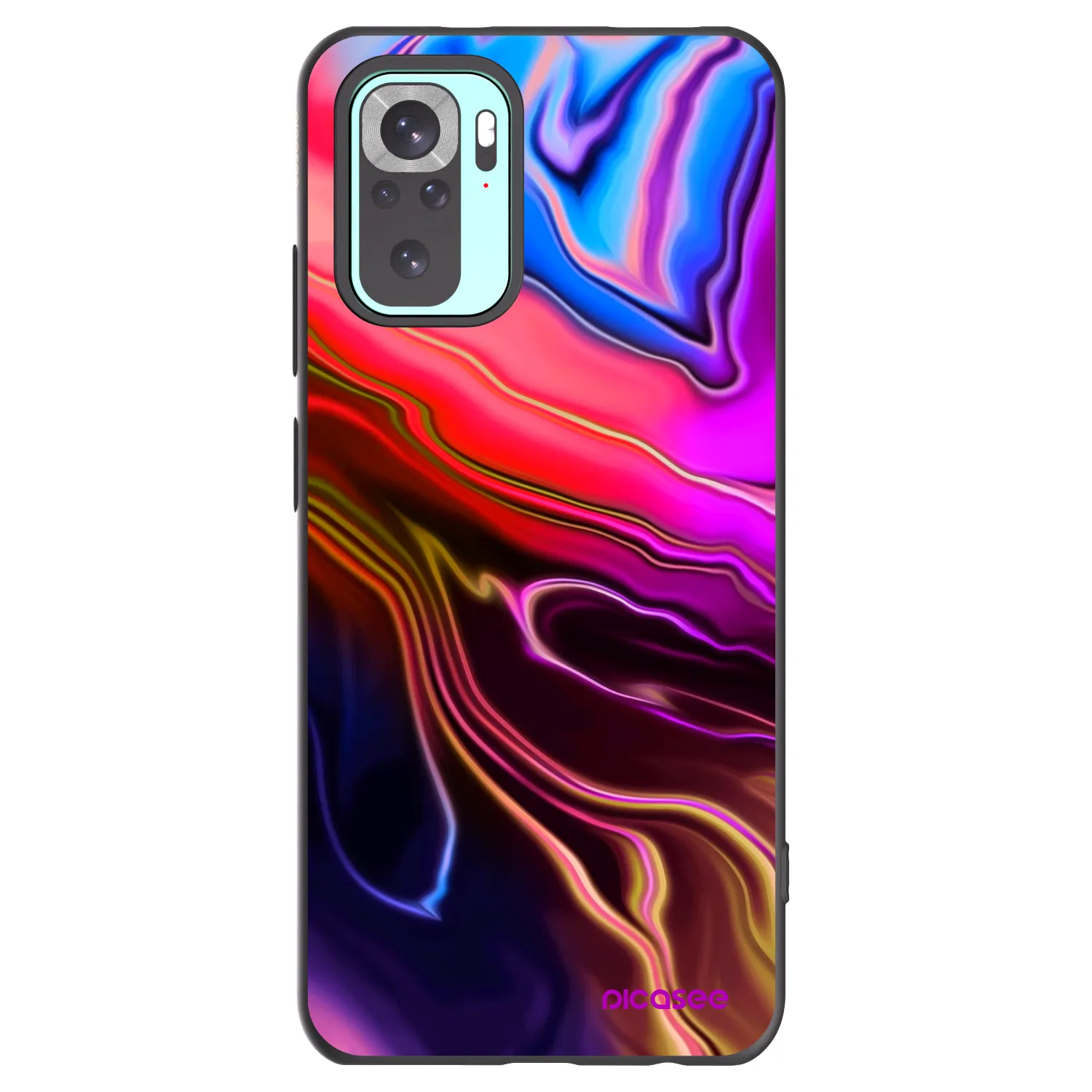 Picasee crna silikonska maskica za Xiaomi Redmi Note 10 Pro - Electric