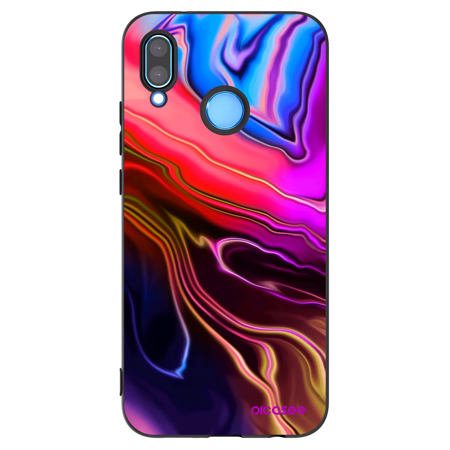 Picasee crna silikonska maskica za Huawei P20 Lite - Electric