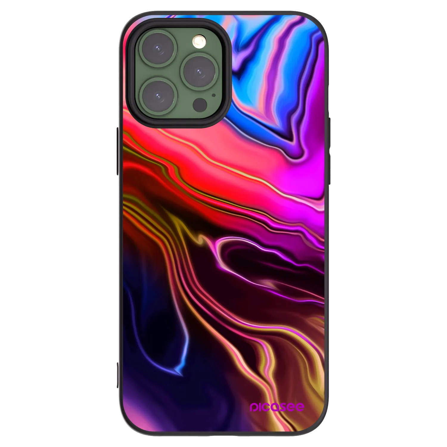 Picasee crna silikonska maskica za Apple iPhone 13 Pro Max - Electric