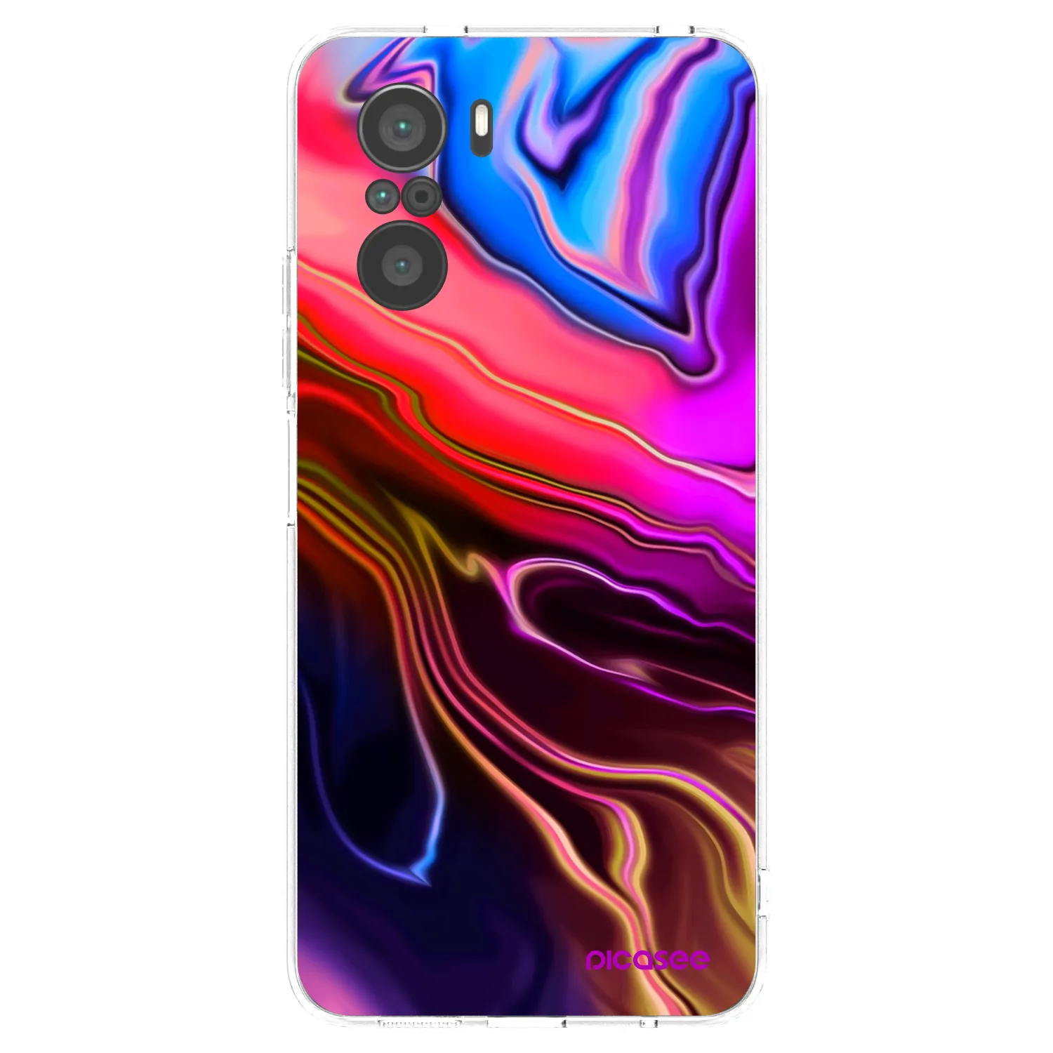 Picasee silikonska prozirna maskica za Xiaomi Poco F3 - Electric
