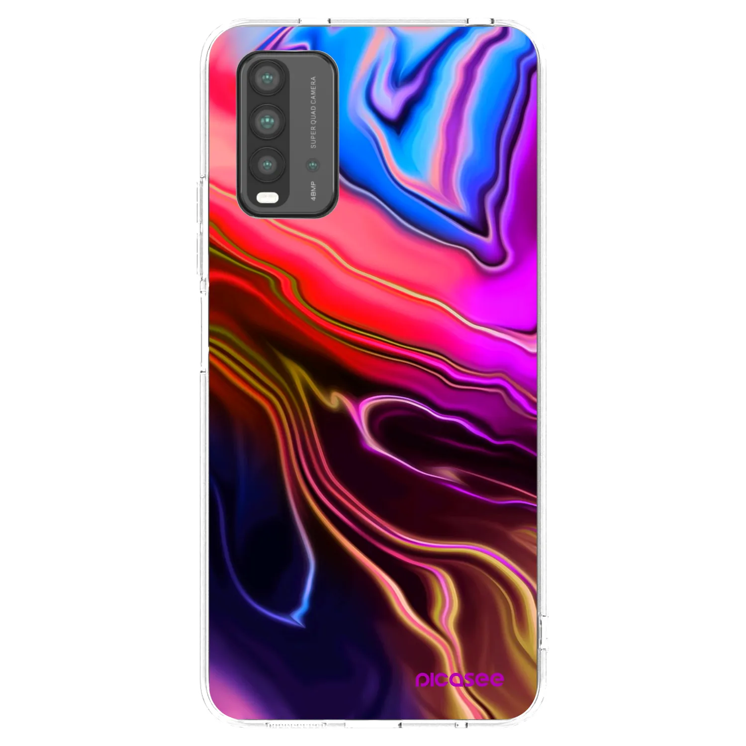 Picasee crna silikonska maskica za Xiaomi Redmi 9T - Electric