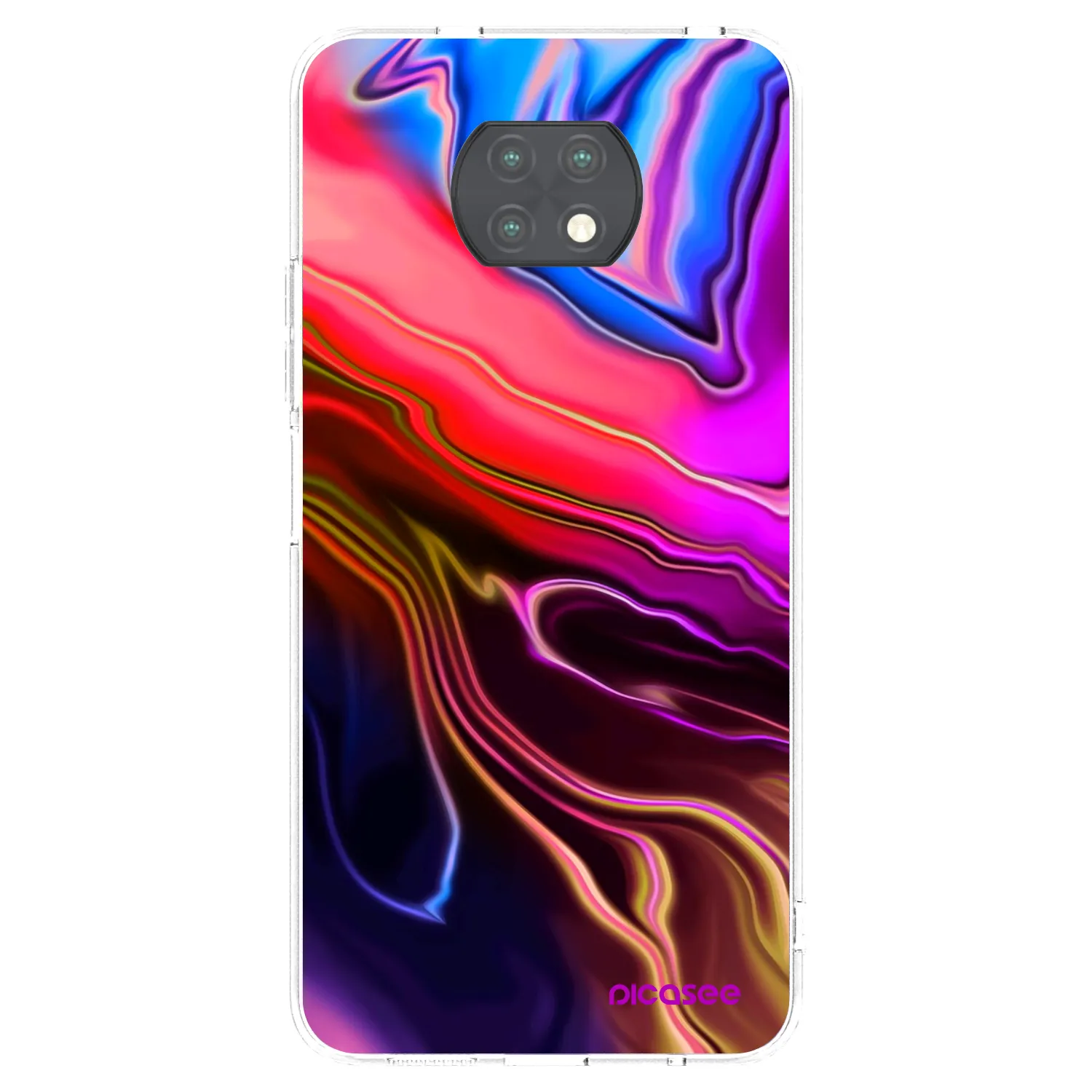 Picasee silikonska prozirna maskica za Xiaomi Redmi Note 9T - Electric