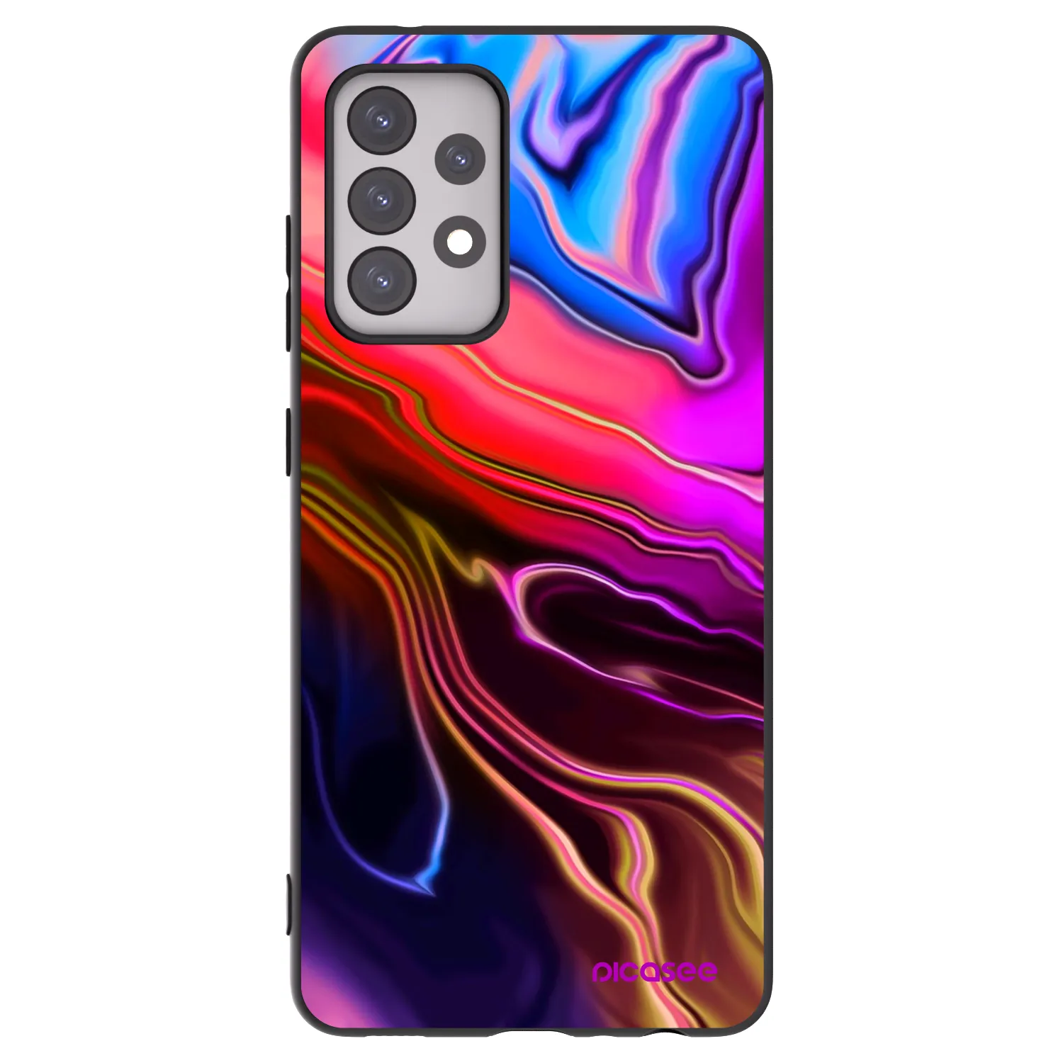 Picasee crna silikonska maskica za Samsung Galaxy A52s 5G A528B - Electric