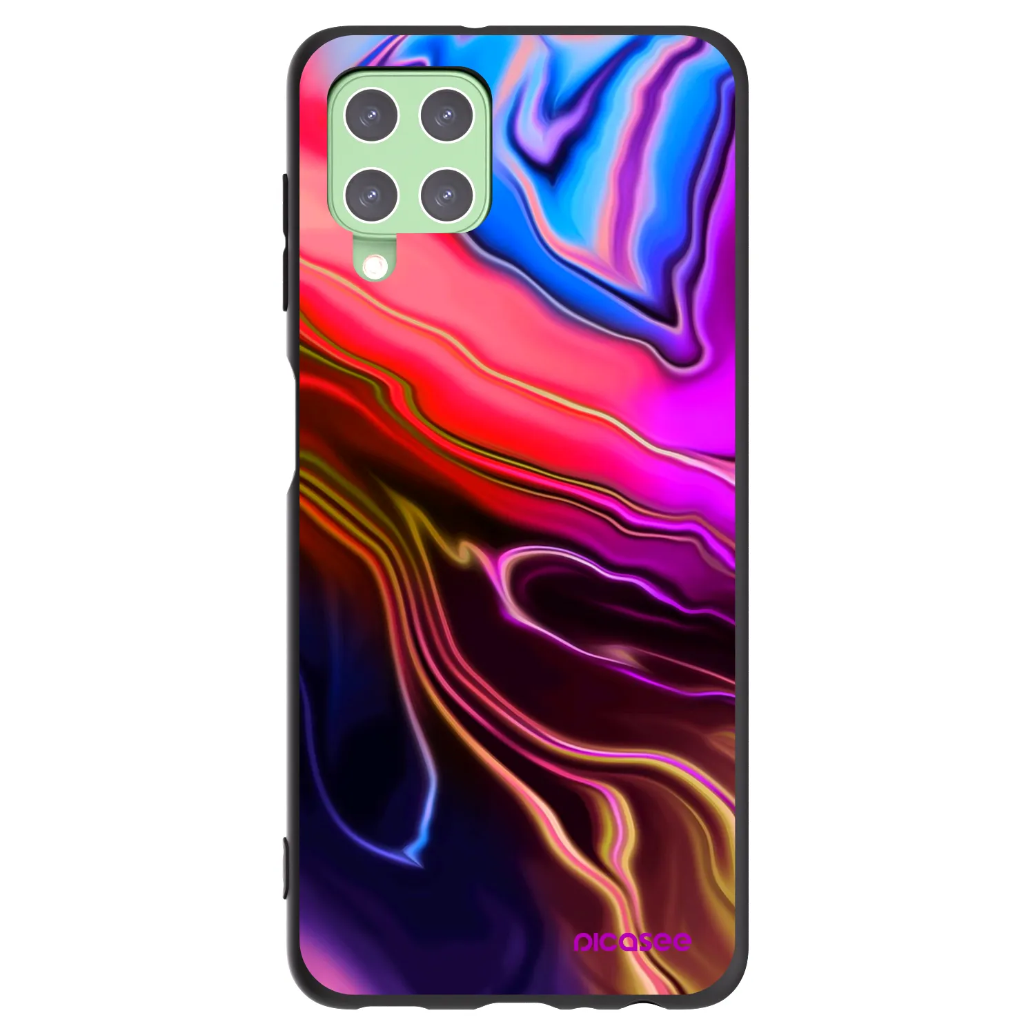 Picasee crna silikonska maskica za Samsung Galaxy A22 A225F 4G - Electric