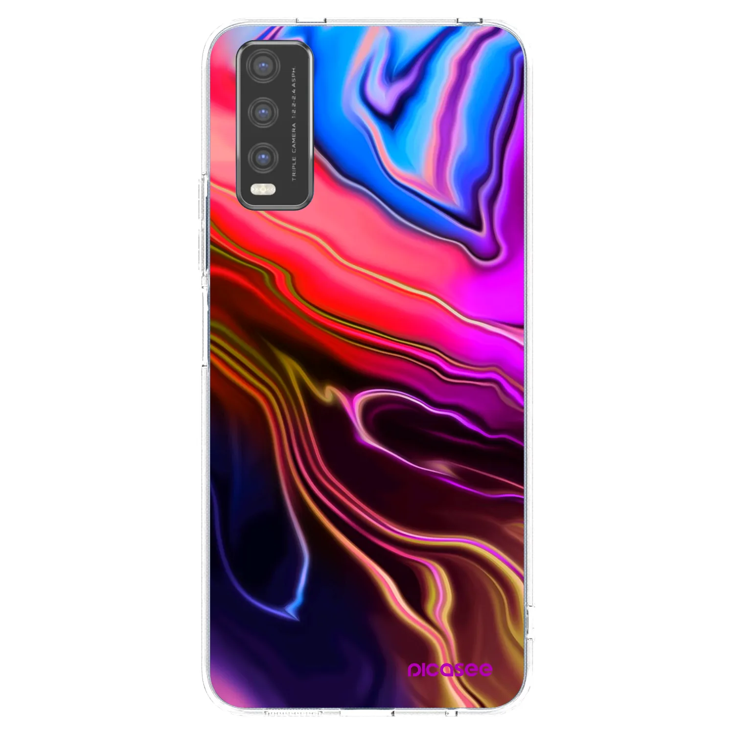 Picasee silikonska prozirna maskica za Vivo Y20s - Electric