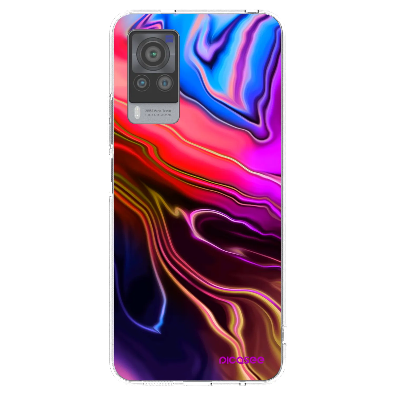 Picasee silikonska prozirna maskica za Vivo X60 Pro 5G - Electric
