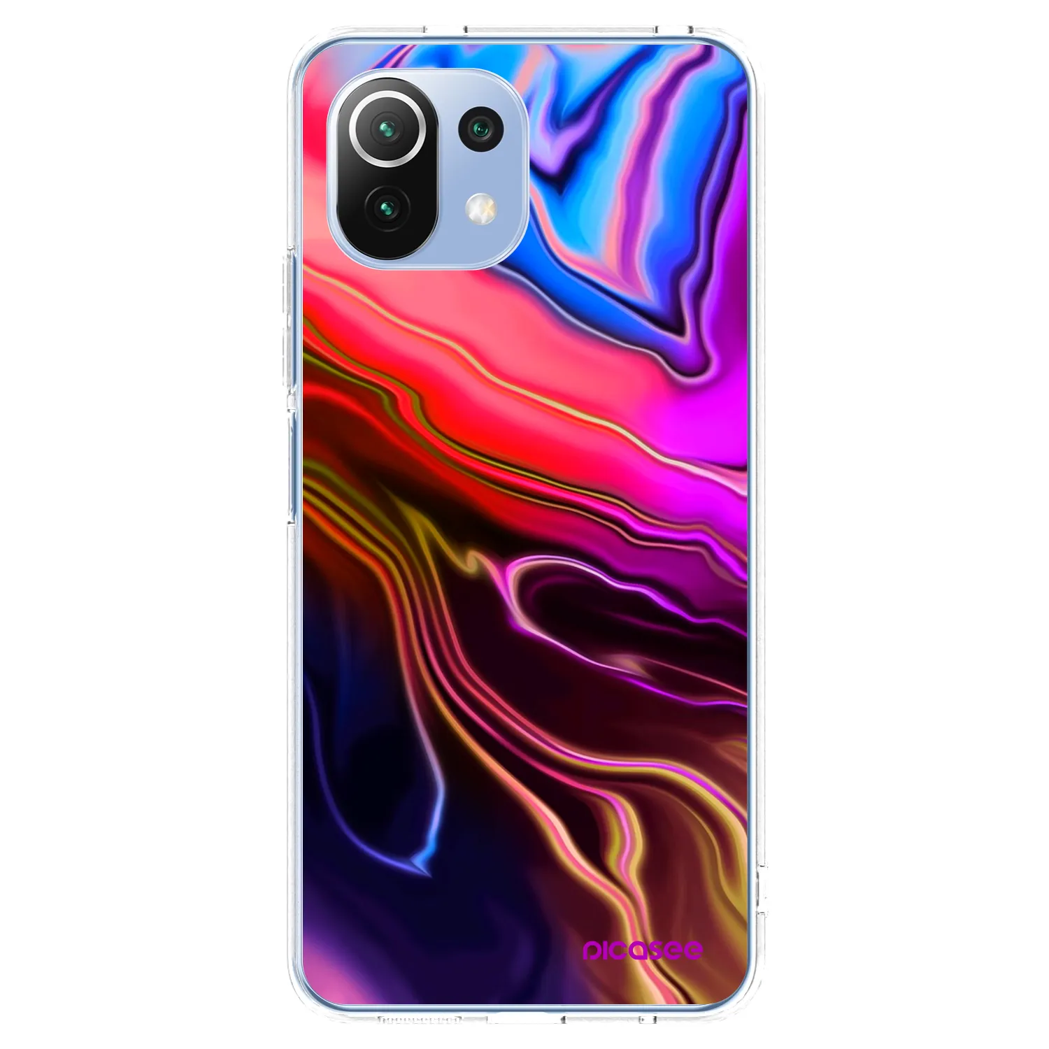 Picasee silikonska prozirna maskica za Xiaomi 11 Lite 5G NE - Electric