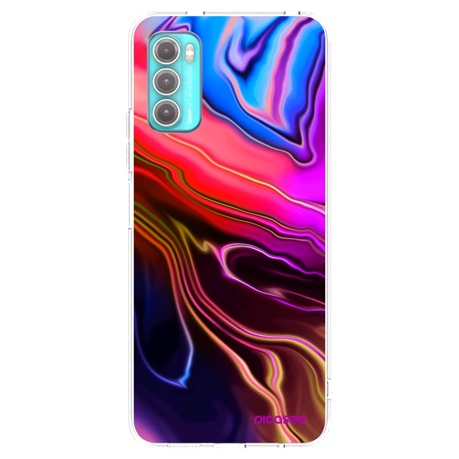 Picasee silikonska prozirna maskica za Motorola Moto G60 - Electric