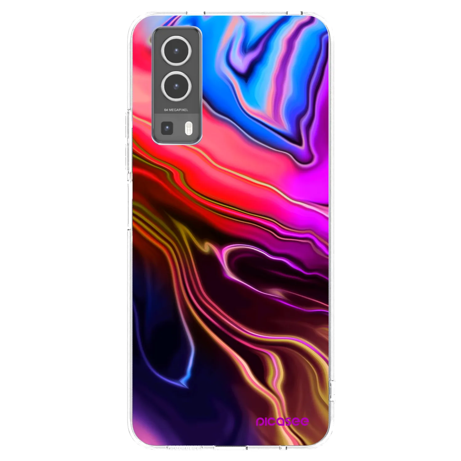 Picasee silikonska prozirna maskica za Vivo Y72 5G - Electric