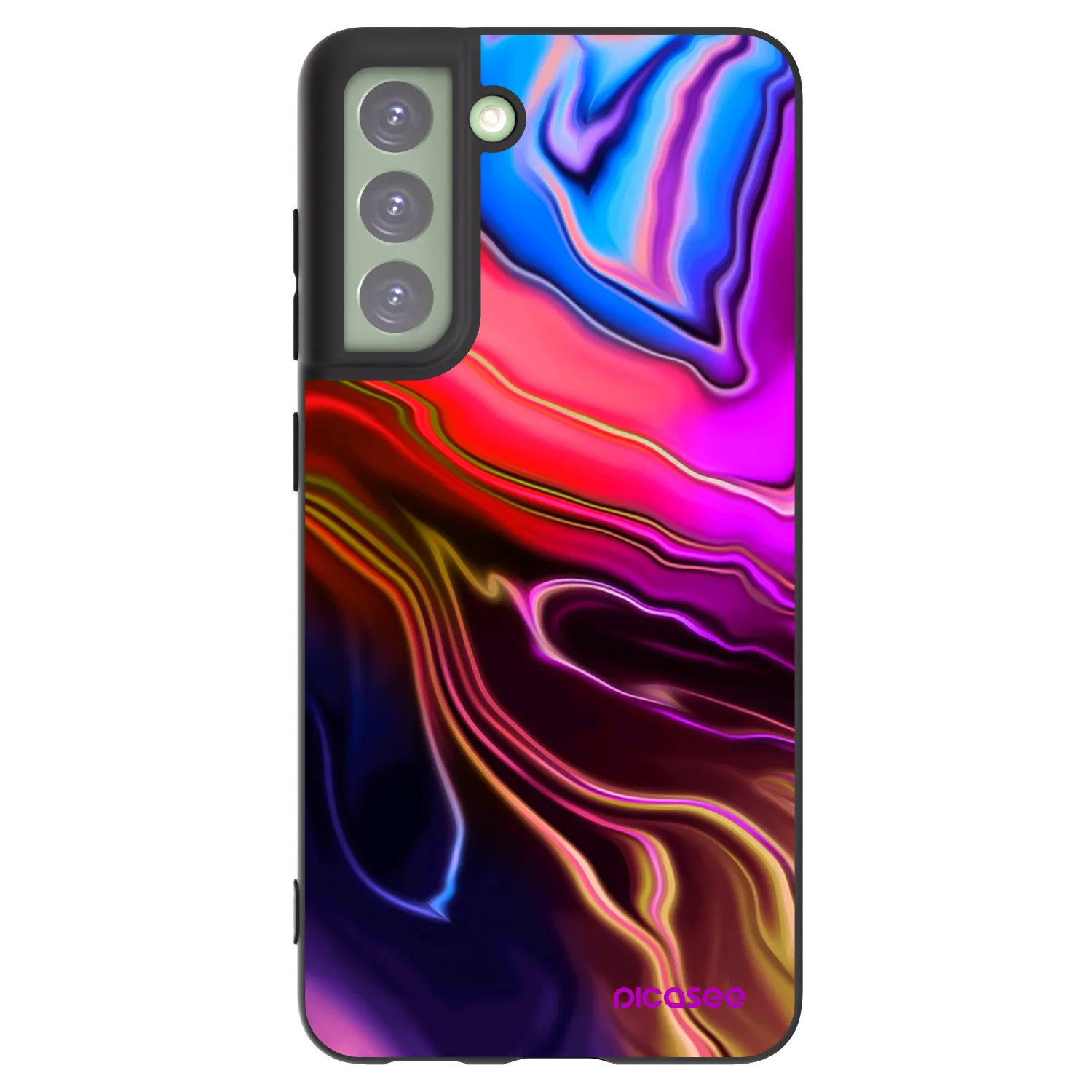 Picasee crna silikonska maskica za Samsung Galaxy S21 FE 5G - Electric