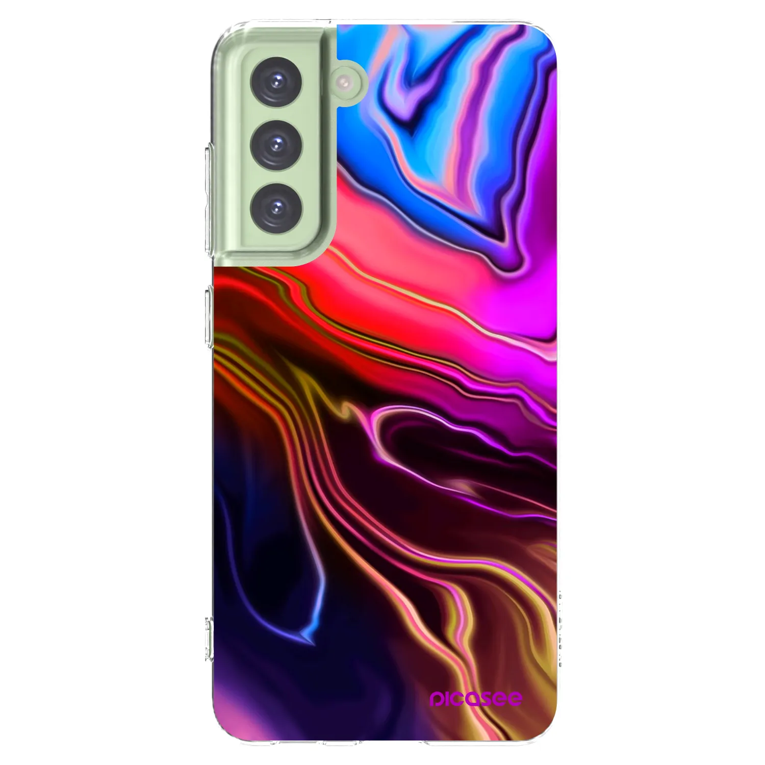 Picasee silikonska prozirna maskica za Samsung Galaxy S21 FE 5G - Electric