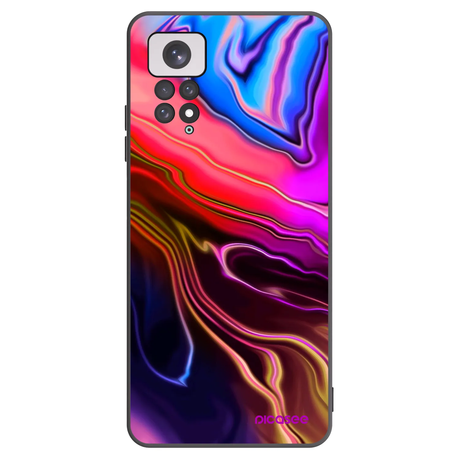Picasee crna silikonska maskica za Xiaomi Redmi Note 11 - Electric