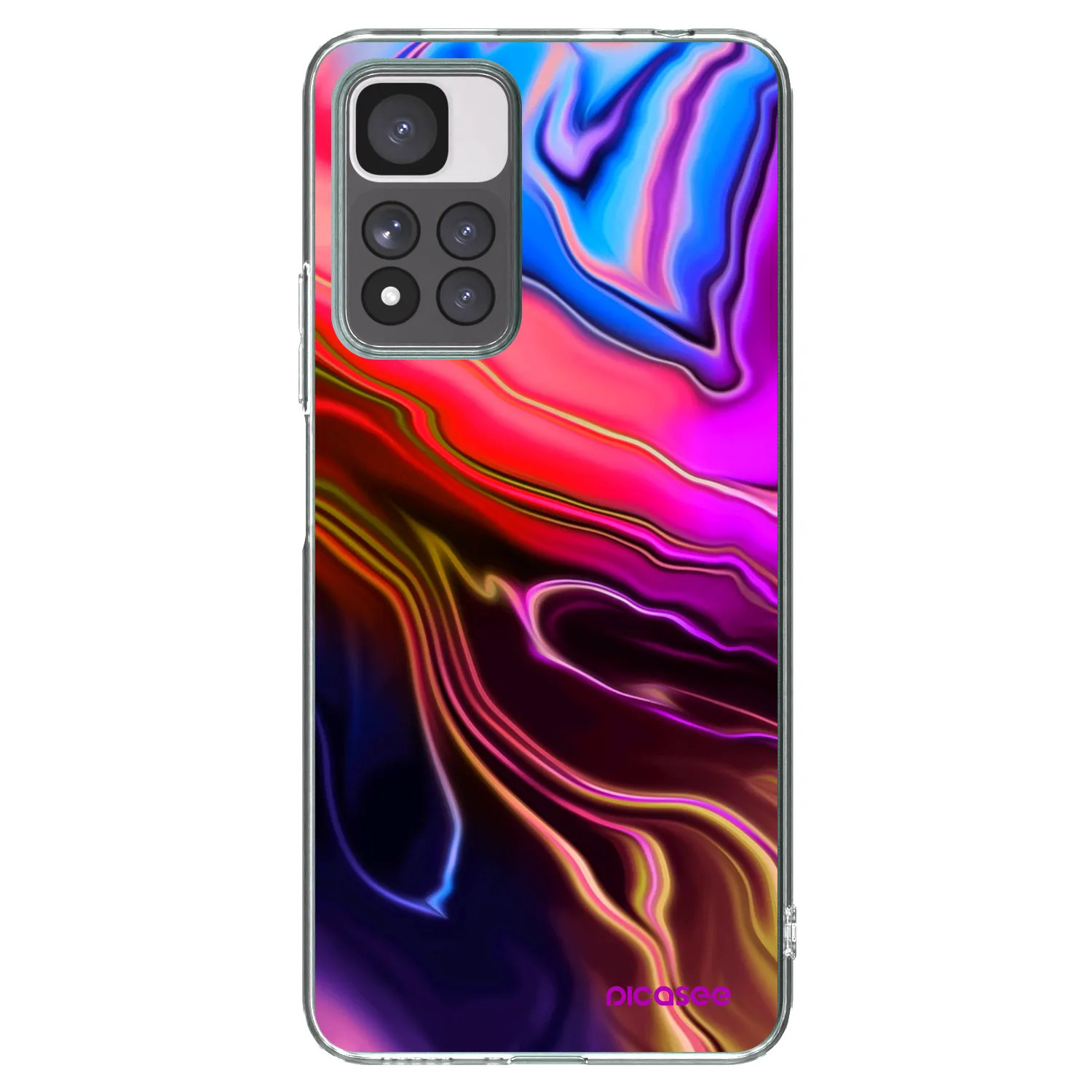 Picasee silikonska prozirna maskica za Xiaomi Redmi Note 11 Pro+ 5G - Electric
